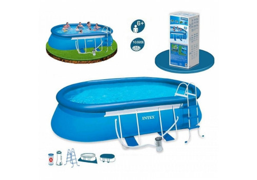 Бассейн Oval Frame Pool, 549х305х107см + фильтр-насос + аксессуары 28192/54932